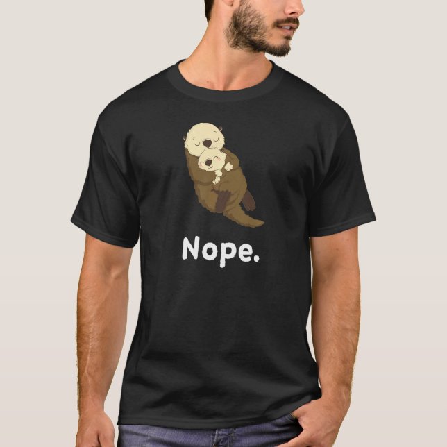Camiseta Nope Otter Nap Sleeping Pajama Nightgown (Anverso)