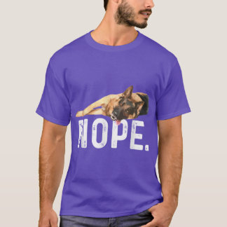 Camiseta Nope Perezoso Amante del Perro Pastor Alemán