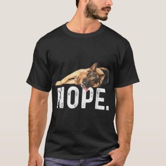 Camiseta Nope Perezoso Amante del perro pastor alemán regal