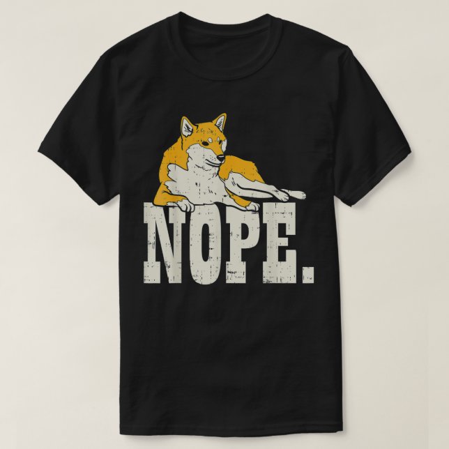 Camiseta Nope Shiba Inu Mascota japonés dulce Perro Akita P (Diseño del anverso)