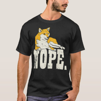 Camiseta Nope Shiba Inu Mascota japonés dulce Perro Akita P