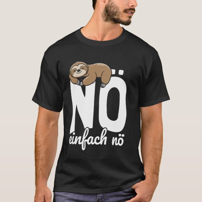 Camiseta Nope Simple Nope Perezoso, Nope Simple (Anverso)