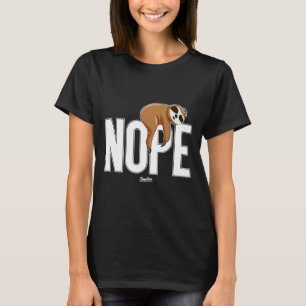 Camiseta Nope Sloth Vintage Gráfica Tees Para Mujeres Retro