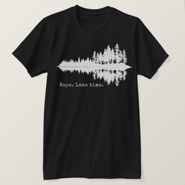 Camiseta Nope. Tiempo de lago. (Anverso del diseño)