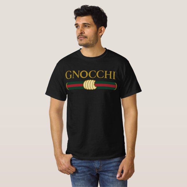 Camiseta Ñoquis divertidos Comida Pasta Pandilla (Anverso completo)