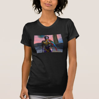 Camiseta NORA GUERRERO CIBERNÉTICO SOSTENIENDO MACAW Cienci
