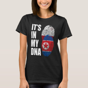 Camiseta Norcoreano Y Maltés Mezclan Bandera Del Patrimonio
