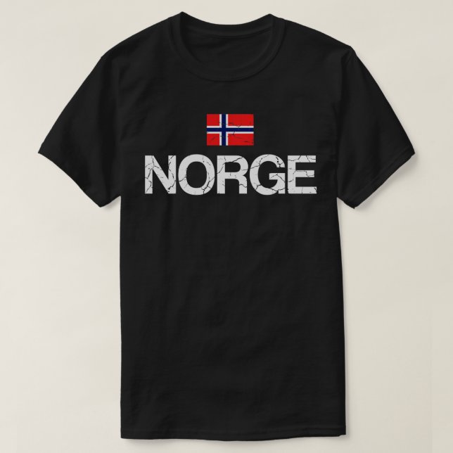 Camiseta Nord Noruega Bandera Noruega Larga Manga (Diseño del anverso)
