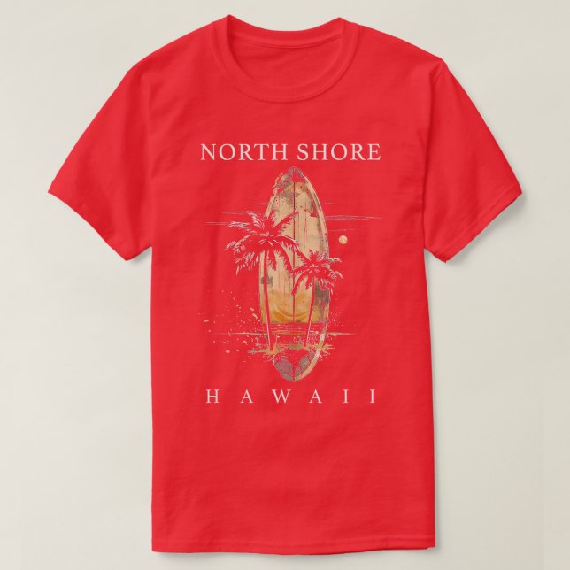 Camiseta Nord Shore Hawaii Surf Board Oahu Haleiwa Surfing (Diseño del anverso)