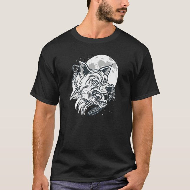 Camiseta Nordic Wolf Head Moon Dog   and Wolf friend (Anverso)