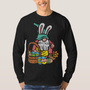 Camiseta Nórdico Garden Gnome Bunny Easter Eggets Basket To