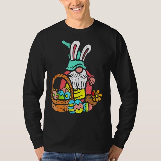 Camiseta Nórdico Garden Gnome Bunny Easter Eggets Basket To (Anverso)