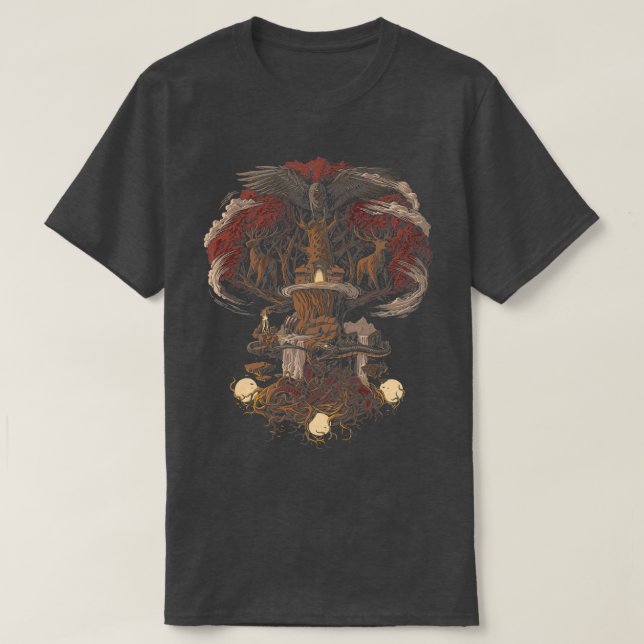 Camiseta Nórdico Viking Tree de Life Yggdrasil Pagan Nóse M (Diseño del anverso)