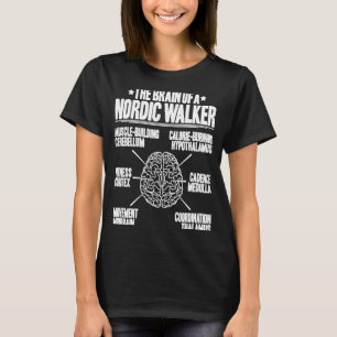 Camiseta Nórdico Walker Típico Cerebro Caminata Nórdica