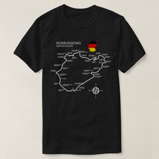 CAMISETA NORDSCHLEIFE DE NURBURGRING  (Diseño del anverso)