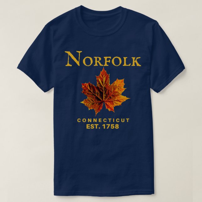 Camiseta Norfolk CT  Connecticut Autumn  (Diseño del anverso)