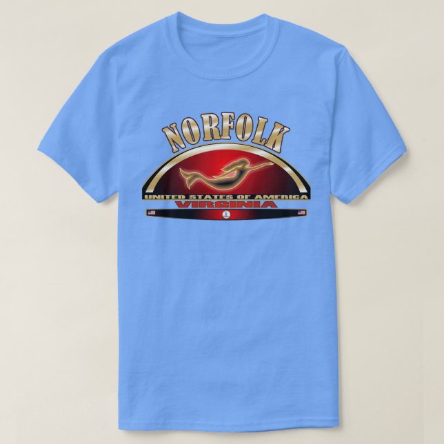 Camiseta Norfolk Mermaid, Virginia (Diseño del anverso)