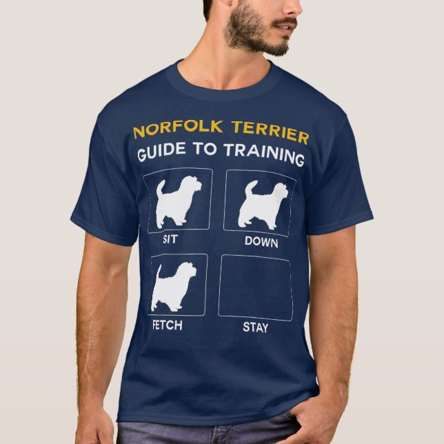 Camiseta Norfolk Terrier Entrena A Perro Obediencia Perro (Anverso)