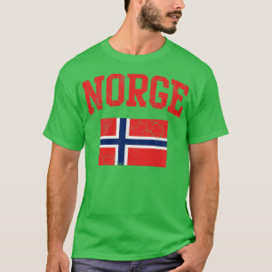 Camiseta Norge Flag Noruega Familia Noruega Fade de cosecha