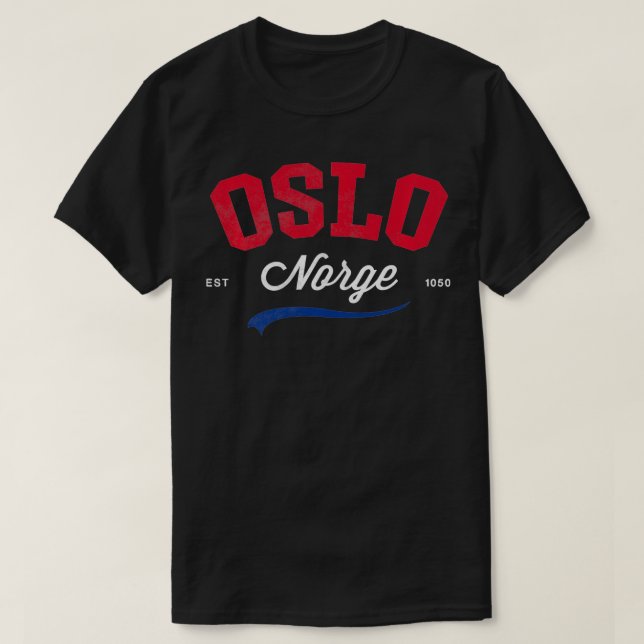 Camiseta Norge Oslo Vintage Athletic (Diseño del anverso)