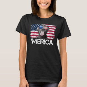 Camiseta 'Norica Pitbull Gafas De Sol Bandera Americana 4 D