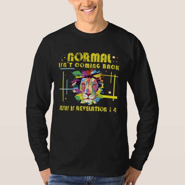 Camiseta Normal does not come back Christian Jesus Lion abs (Anverso)