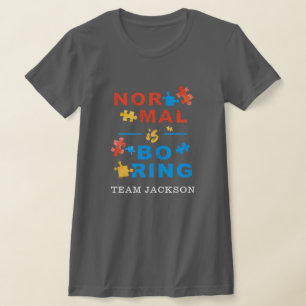 Camiseta Normal es Aburrido Rompecabezas de Conciencia del