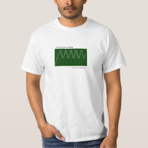 Camiseta Normal es apenas un ajuste en un osciloscopio