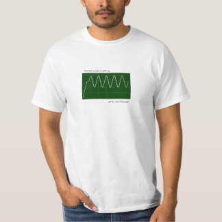 Camiseta Normal es apenas un ajuste en un osciloscopio