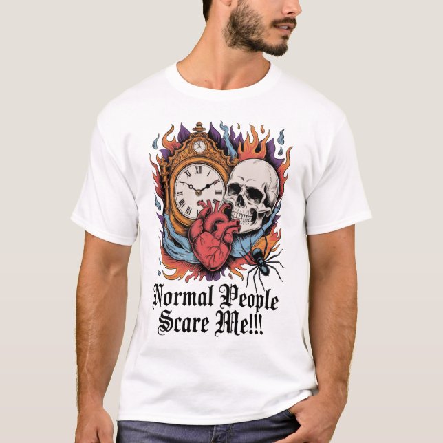Camiseta Normal People Scare Me (Anverso)