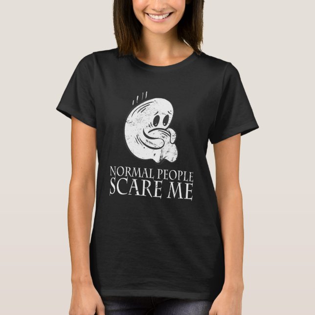 Camiseta Normal People Scare Me Antisocial Nerd Geek Devian (Anverso)