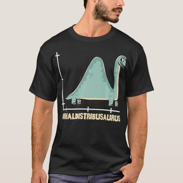 Camiseta Normaldistribusaurus Dinosaur Funny Statistics Mat (Anverso)