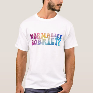 Camiseta Normalizar el color de la sobriedad divertida negr