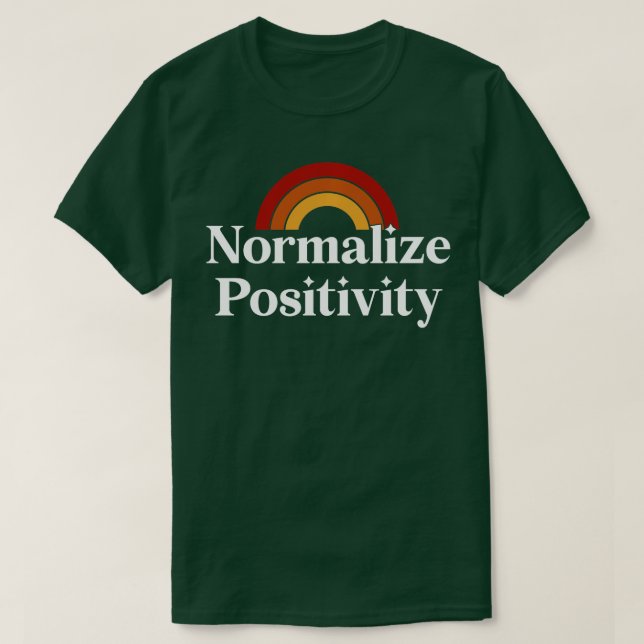Camiseta Normalizar la manga larga de positividad (Diseño del anverso)
