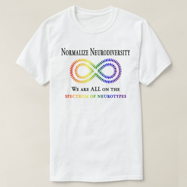 Camiseta Normalizar la Neurodiversidad (Diseño del anverso)