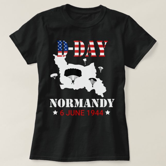 Camiseta Normandía Normandía Paracaidista Normandía 1944 Re (Diseño del anverso)