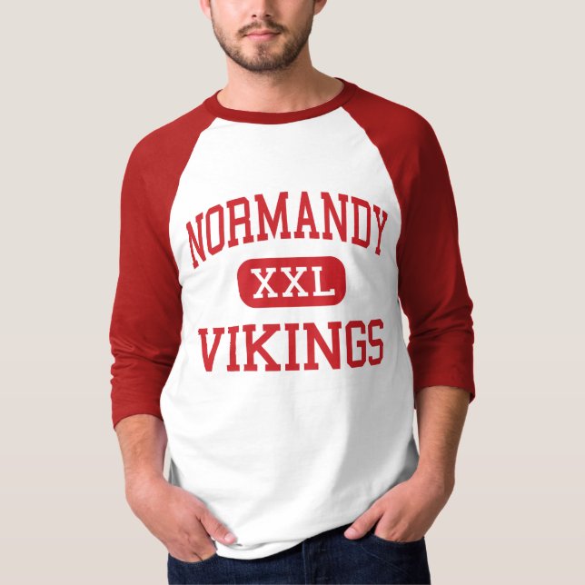 Camiseta Normandía - Vikingos - centro - Normandía Missouri (Anverso)