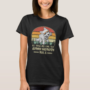 Camiseta Normas Para El Propietario Del Pastor Alemán Blanc
