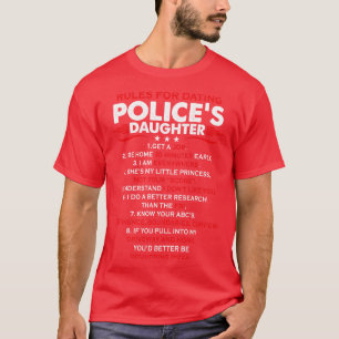 Camiseta Normas Para La Hija De La Policía Orgullosa T S