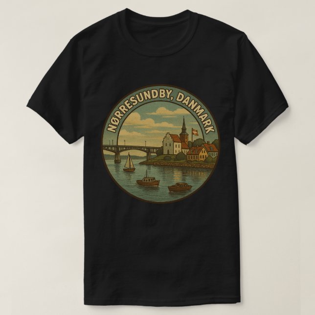 Camiseta Nørresundby Denmark Bridge (Diseño del anverso)
