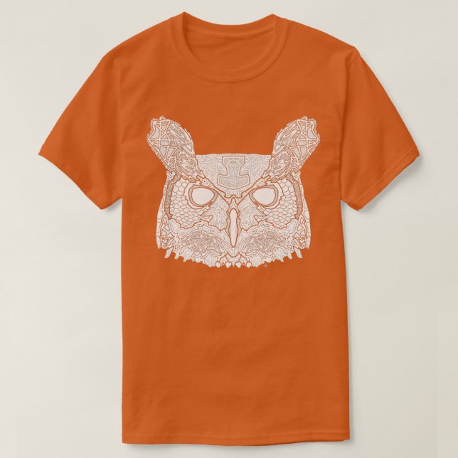 Camiseta Norse Great Horned Owl White (Diseño del anverso)