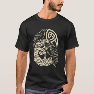 Camiseta Norse Knotwork Ravens u2013 Huginn & Muninn Viking