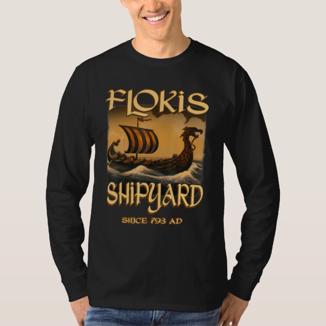 Camiseta Norse Mythology Viking Ship Flokis Shipyard Since  (Anverso)
