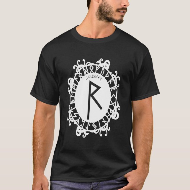 Camiseta Norse Rune Journey RAIDHO Viking Rune Symbol Celti (Anverso)