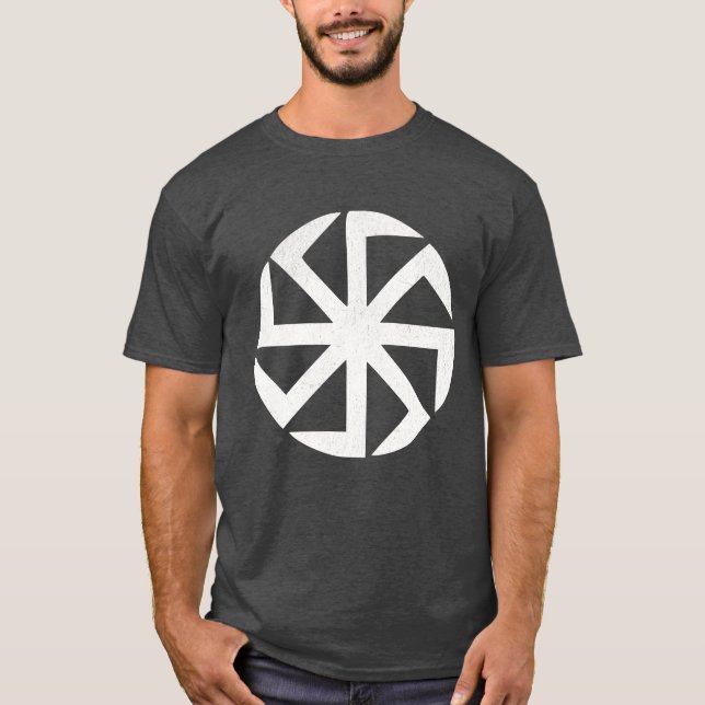 Camiseta Nórse Viking Pagan Wicca Esotic Sun Wheel (Anverso)
