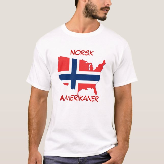 Camiseta Norsk Amerikaner (americano noruego) (Anverso)
