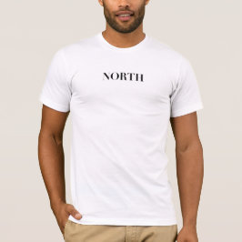 Camiseta Norte | Logotipo negro minimalista clásico y atemp