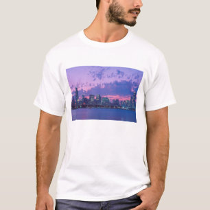 Camiseta Norteamérica, EE. UU., IL. Horizonte de Chicago al