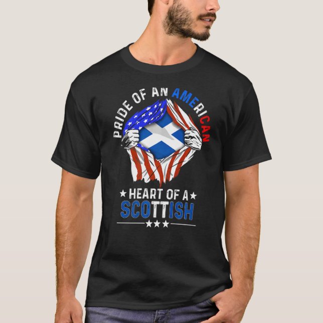 Camiseta Norteamérica escocesa Orgullo extranjero F (Anverso)