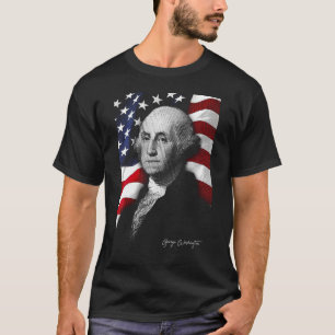 Camiseta Norteamérica george washington Eyes Flag Country